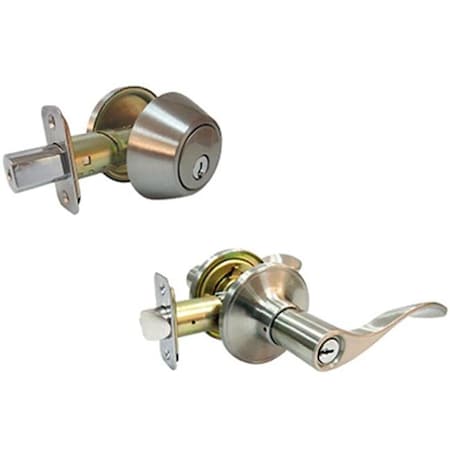 Taiwan Fu Hsing Industrial Taiwan Fu Hsing Industrial 221776 Tru-Guard Bergamo Combination Lever Lockset; Satin Nickel 221776